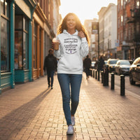 Load image into Gallery viewer, Inspiring Dementia Awareness Hoodie - Unisex Fleece Pullover with Quote &amp; Purple Ribbon
