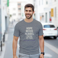 Load image into Gallery viewer, Hope Needs Heroes – Alzheimer’s Awareness Shirt | Unisex Heavyweight Crewneck (Gildan® 5000)
