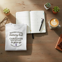 Load image into Gallery viewer, Inspirational Dementia Awareness T-Shirt - Caregiver Support Tee with Purple Ribbon
