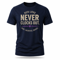 Load image into Gallery viewer, Mother's Day Limited Edition T-Shirt | "Her Love Never Clocks Out" - Care. Sacrifice. Repeat.