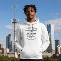 Load image into Gallery viewer, Inspiring Dementia Awareness Hoodie - Unisex Fleece Pullover with Quote &amp; Purple Ribbon
