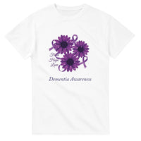 Load image into Gallery viewer, Purple Floral Faith Hope Love T-Shirt - Dementia Awareness Tee - Handmade Gift
