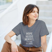 Load image into Gallery viewer, Hope Needs Heroes – Alzheimer’s Awareness Shirt | Unisex Heavyweight Crewneck (Gildan® 5000)
