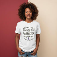 Load image into Gallery viewer, Inspirational Dementia Awareness T-Shirt - Caregiver Support Tee with Purple Ribbon
