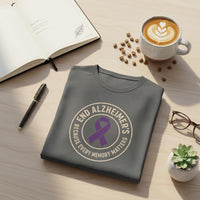 Load image into Gallery viewer, End Alzheimer’s – Purple Ribbon Awareness Shirt - Every Memory Matters Gift for Caregivers