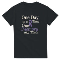 Load image into Gallery viewer, Empowering Alzheimer’s &amp; Dementia Awareness Tee - Inspirational Quote, Purple Ribbon, Vintage Distressed Style